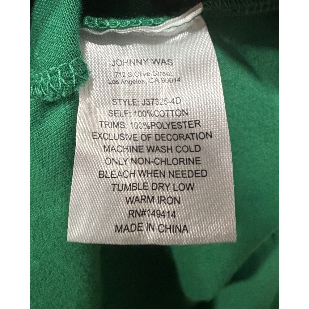 Johnny Was NWT Woman's XS Asymmetric Ruffle Flounce SS Dress- Cora Embroidered - Picture 12 of 14